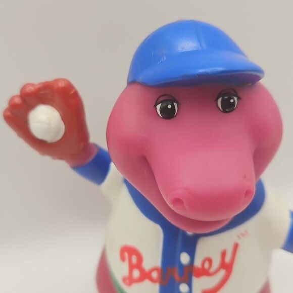 Vintage Barney Purple Dinosaur Lyons Group Fun-Time Baseball Figure Toy 1993 - Picture 2 of 16